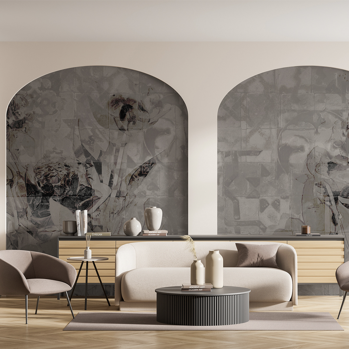 Tapet ceramica floral, light, dream prints 